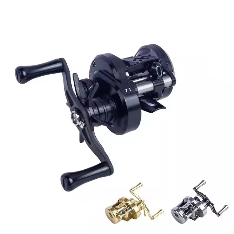 Loongze Airlite BFS Baitcasting Reel All Metal Electromagnetic Brake Bait Finesse Fishing B50/100/200DBC-I Lightweight Bass