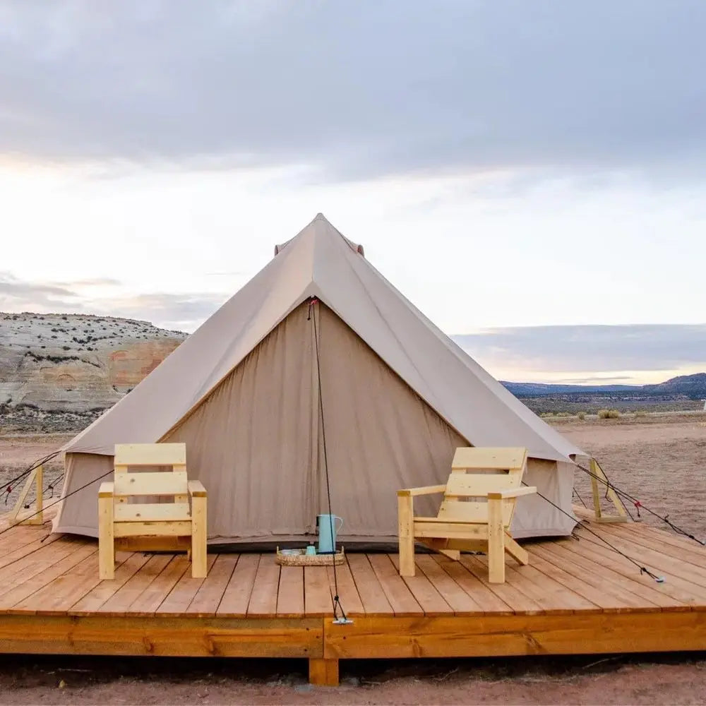 Luxurious 4-Season Waterproof Regatta Canvas Tent with Stove Jack for Outdoor Glamping and Camping