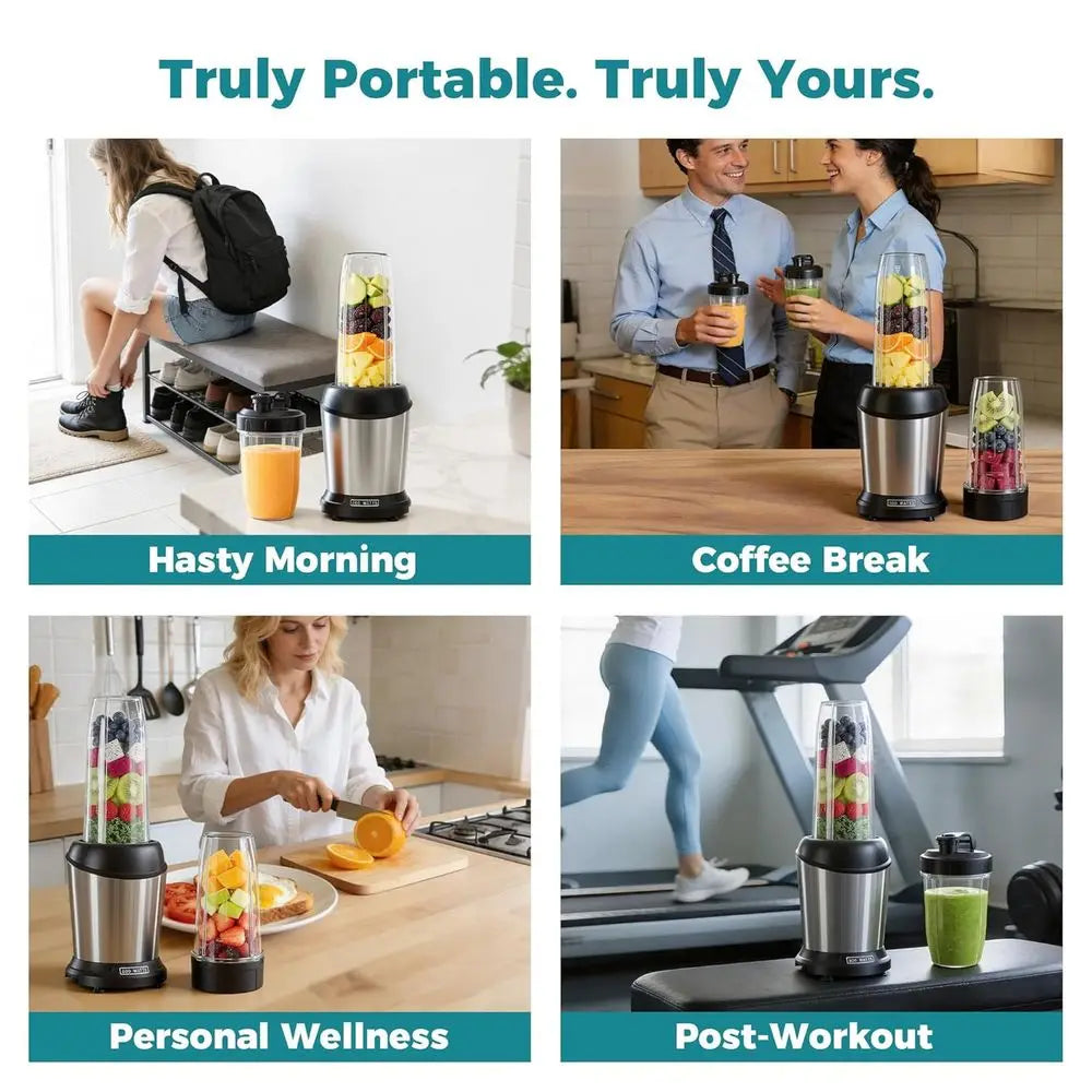 Smoothie Blender, Personal Blenders for Kitchen with 17, 24, 34 oz BPA-Free Portable Cups, Mini Smoothie Maker for Shakes, Sauce