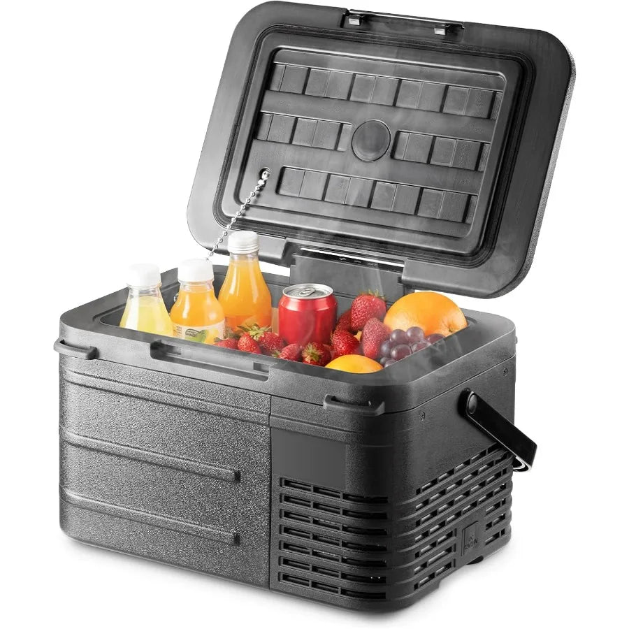 12 Volt Refrigerator 11QT 10L Compressor Electric Cooler Car Fridge -468 Portable Refrigerator 12V/24V DC 110-240V AC Compact F