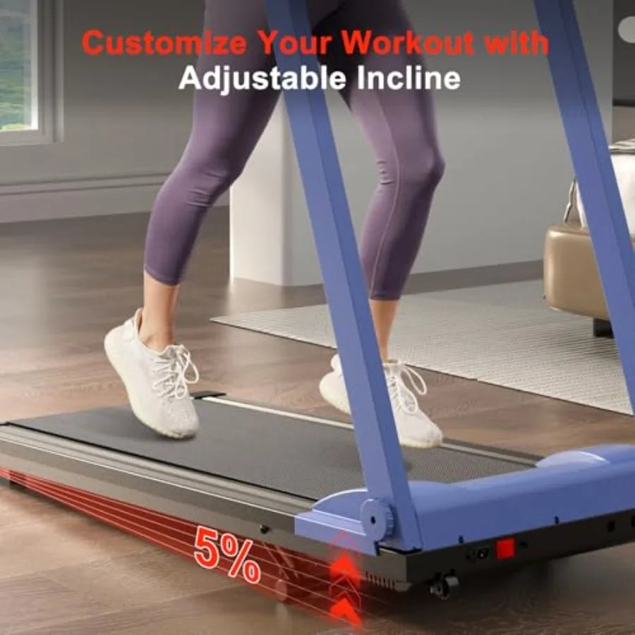 Walking Pad Treadmill 3.0 HP for Home Foldable Treadmill with Incline and App Control 300 LB Capacity Up to 7.5 MPH Black