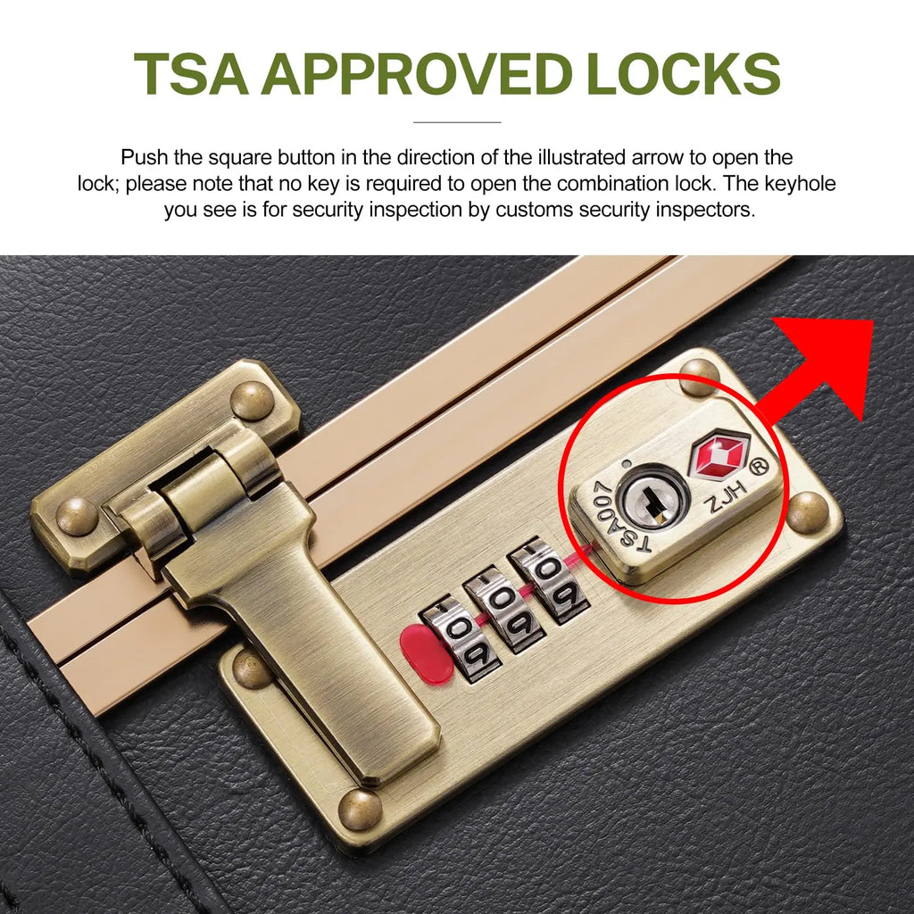 Urecity Vintage Luggage Set Lightweight Trolley Travel Suitcase On Wheels Retro Rolling Luggage 26 "+20" +12 "