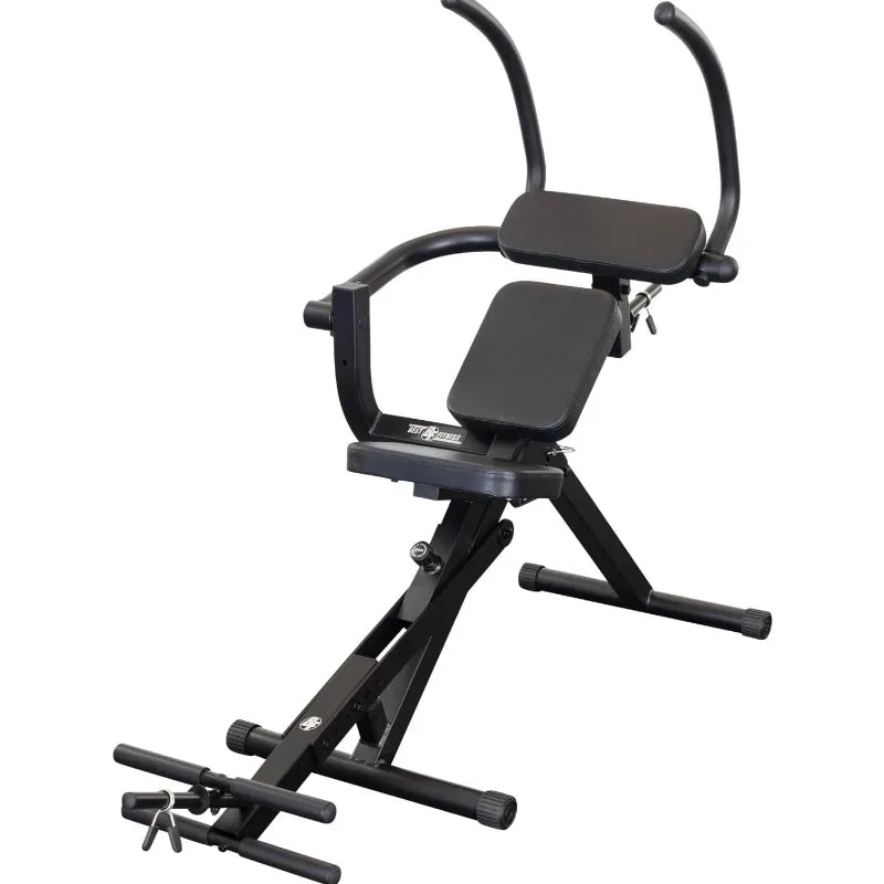 Best Fitness Semi Recumbent AB Crunch Bench, Lower & Upper Abdominal Muscles Workout Machine For Home Gym, Midnight Black