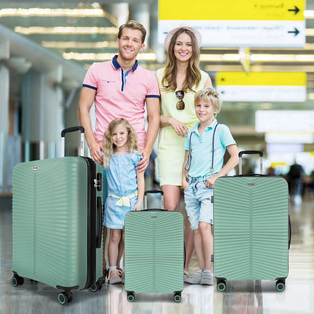 New York XPress 20"+24"+28" Luggage Expandable Travel Suitcase PP Hard Shell Luggage Set Rolling Luggages with Spinner Wheels