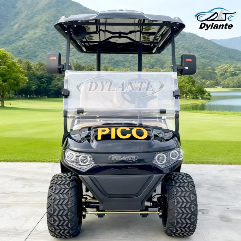 2 4 Seater Low Speed Car 4 Wheel Club Car 4kw Drive Push Type 72v Lithium Battery Electric Street Legal Golf Cart For Sale