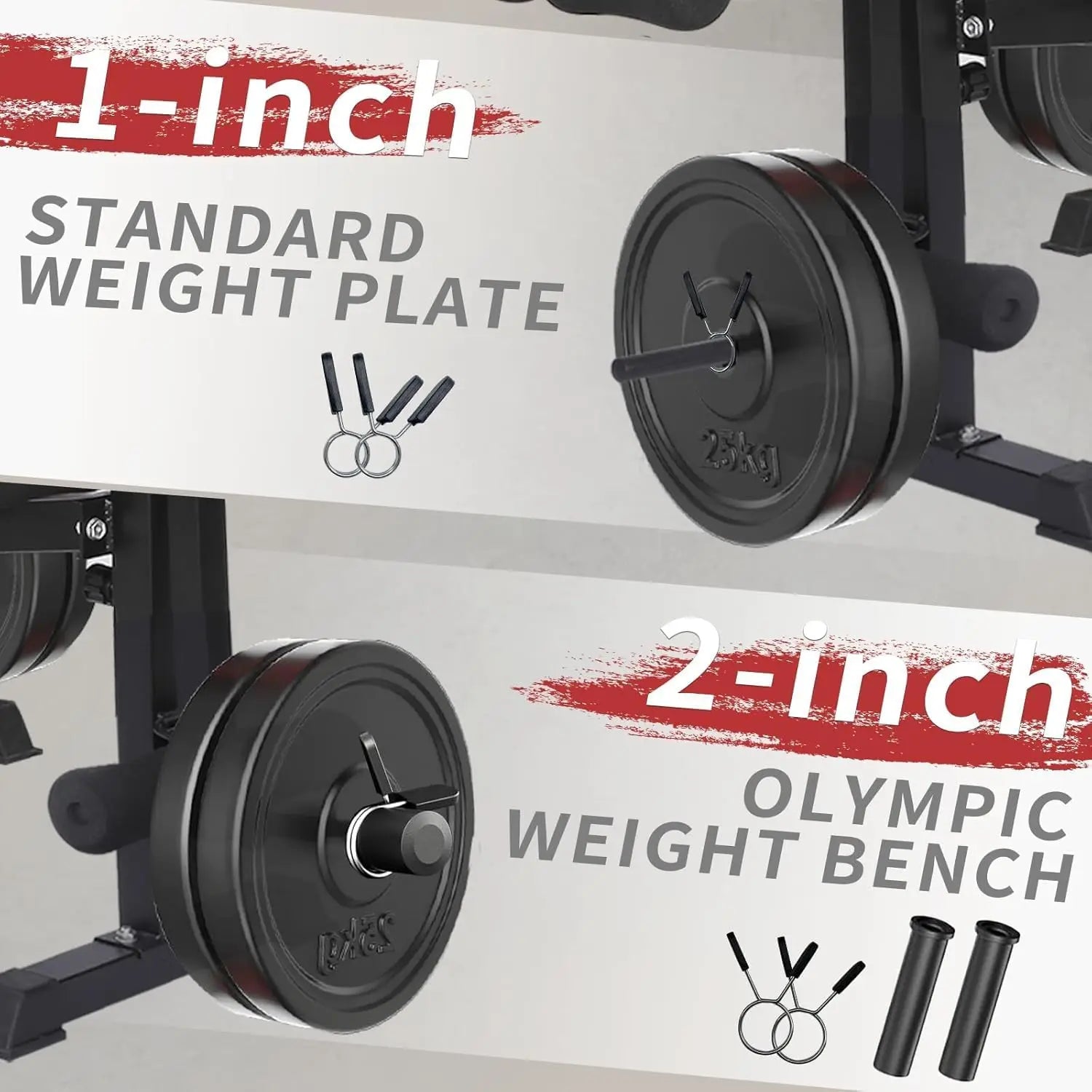 1500LB 6 IN 1 Weight Bench with Leg Extension Leg Curl Foldable Bench Press with Preacher Curl Squat Rack Workout Benches with S