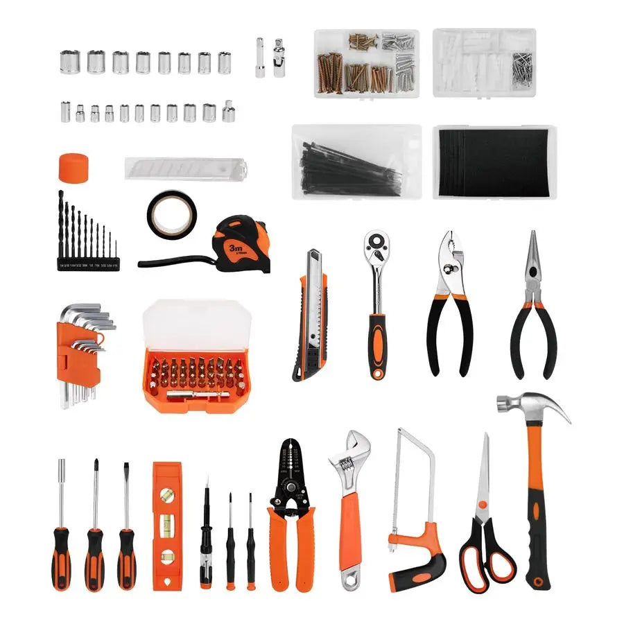 Tool Set Tool Kit Toolbox Storage Case with Drawer, General Household Hand Tool Kit Perfect for Home amp DIY Repairs