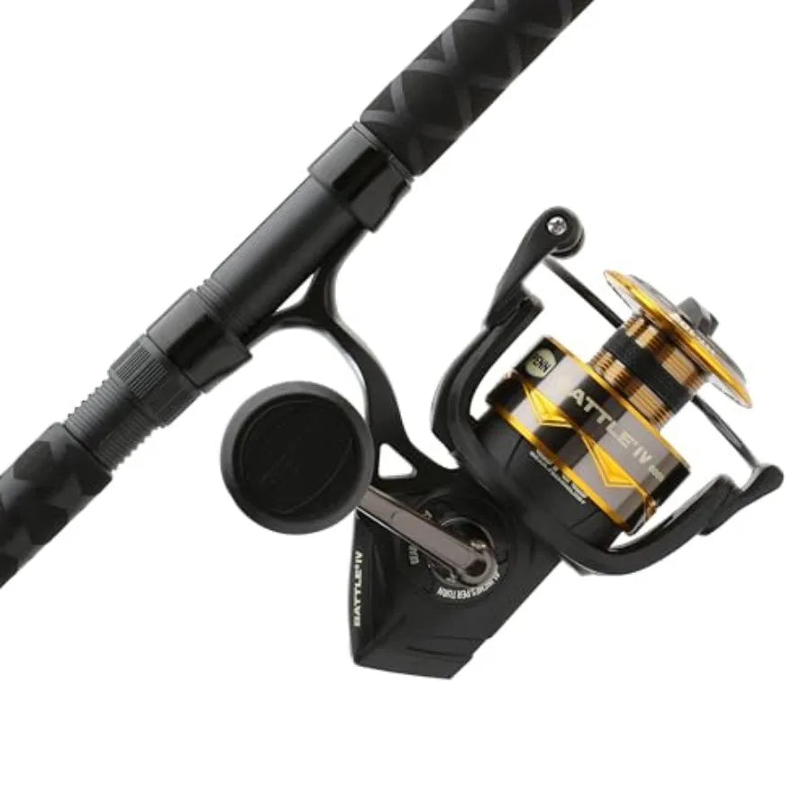 HighPerformance Fishing Combo with Battle IV Spinning Reel and Fishing Rod for Saltwater and Freshwater Angling Ideal for LongD