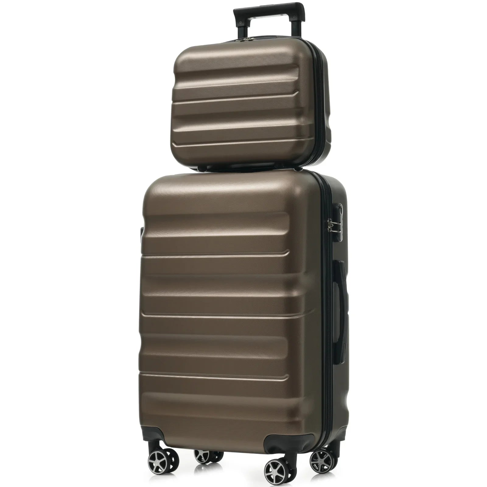 6-Piece ABS Hardshell Luggage Set - Lightweight & Durable Suitcases with Dual Spinner Wheels, Carry-On & Check-In Sizes for Trav