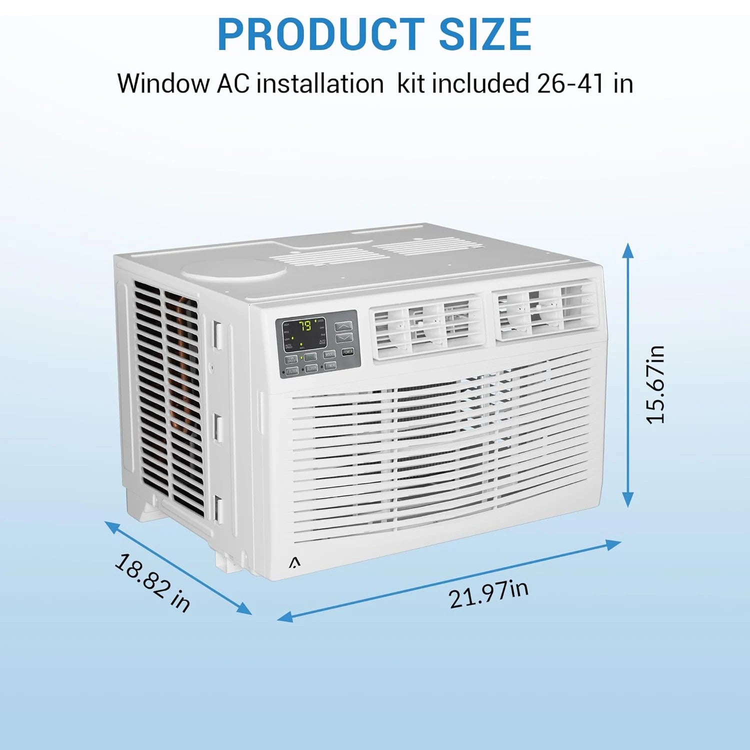 6000/8000/10000 BTU Window Air Conditioner Cools 250-450 Sq.Ft Window AC Unit With Remote Control 3 Speeds For Home Commercial