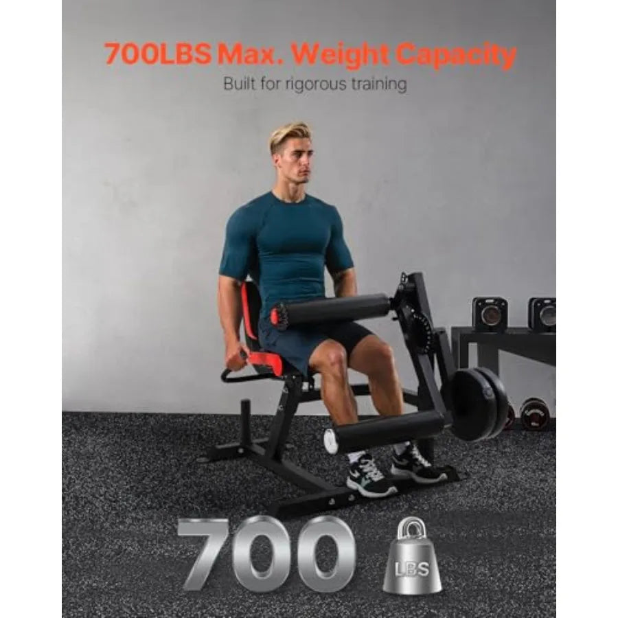 Leg Press Machine 700/550/440 LBS Capacity Lower Body Special Leg Machines Adjustable Leg Strength Workout for High-Intensity