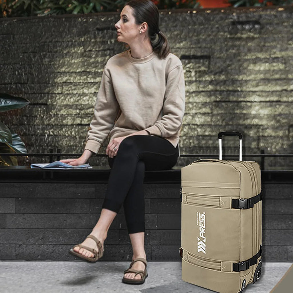 20"/26"/30" Waterproof Rolling Duffel Set 3pcs Softside Luggage Trolley Travel Bag Luggage Set for Adventure & Business Trip