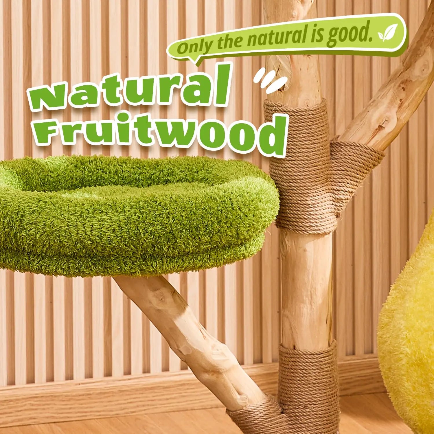 Luxury Cat Tree for Indoor Cats, All-in-One Tall Wood Cat Tree with Scratching Post, Multi-Level Pear Bed for Home, Customized