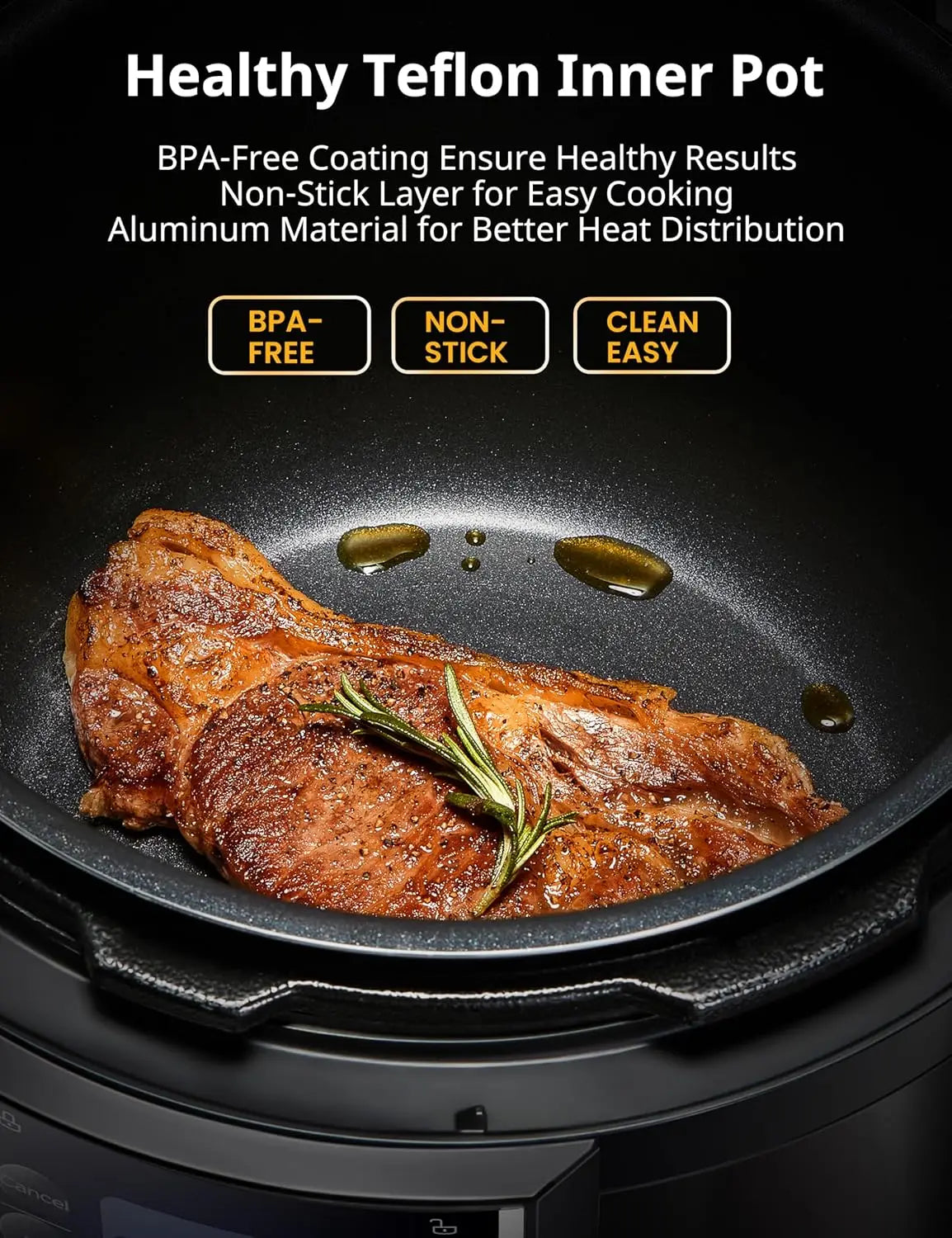 9-in-1 Electric Pressure Cooker, 14 Presets Instant Multi Cooker Olla de Presion Non-Stick Pot Yogurt Maker Rice Cooker