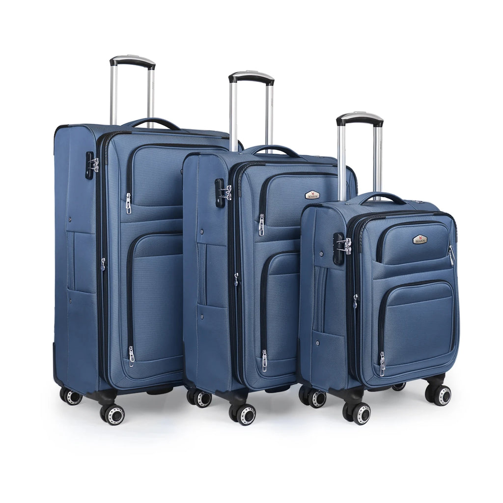 Softside Luggage Expandable 3 Piece Set Suitcase 20in 26in 30in Upright Spinner Softshell Lightweight Luggage Travel Set
