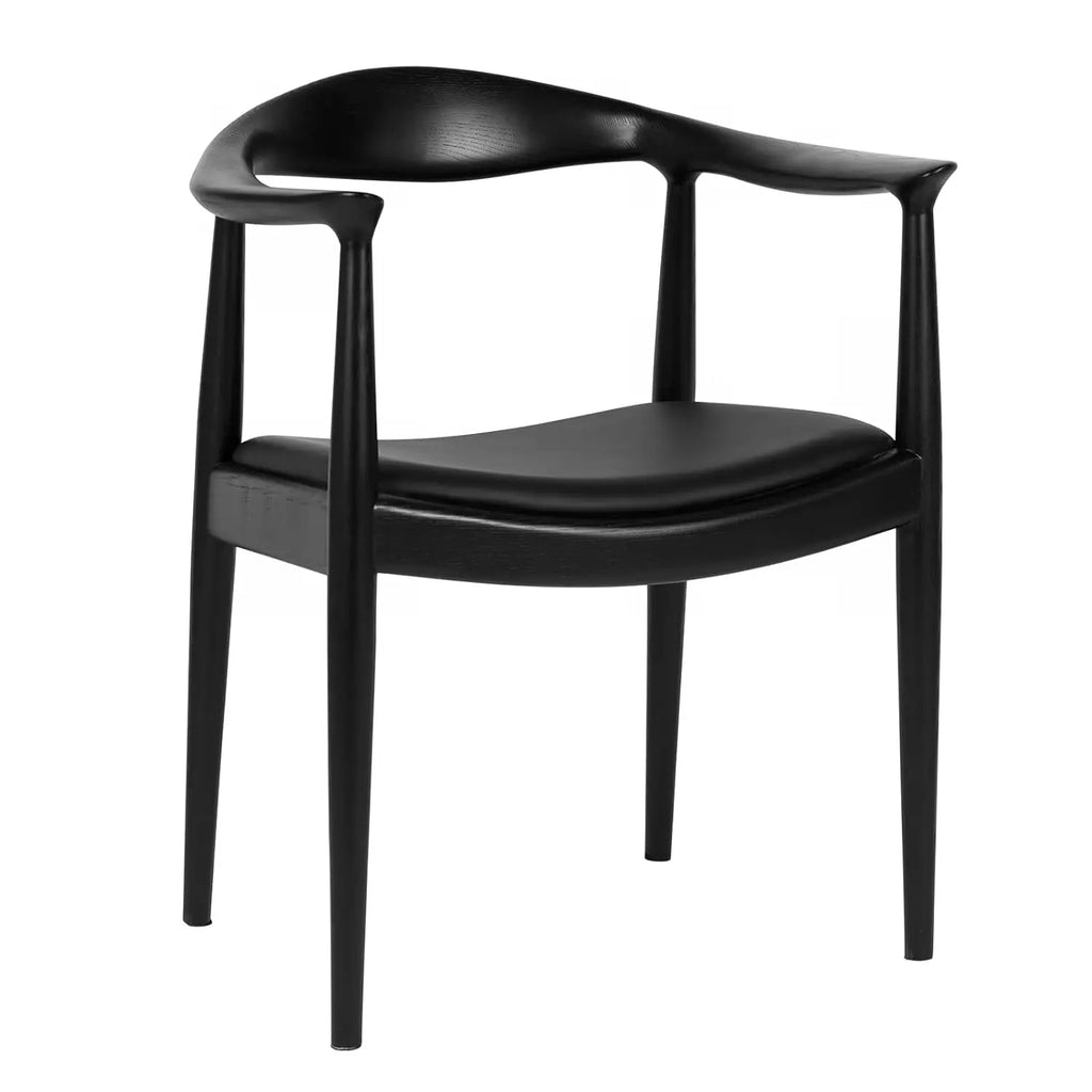 Upholstered Dining Armchair Mid-Century Accent Black Kitchen Office, Customized
