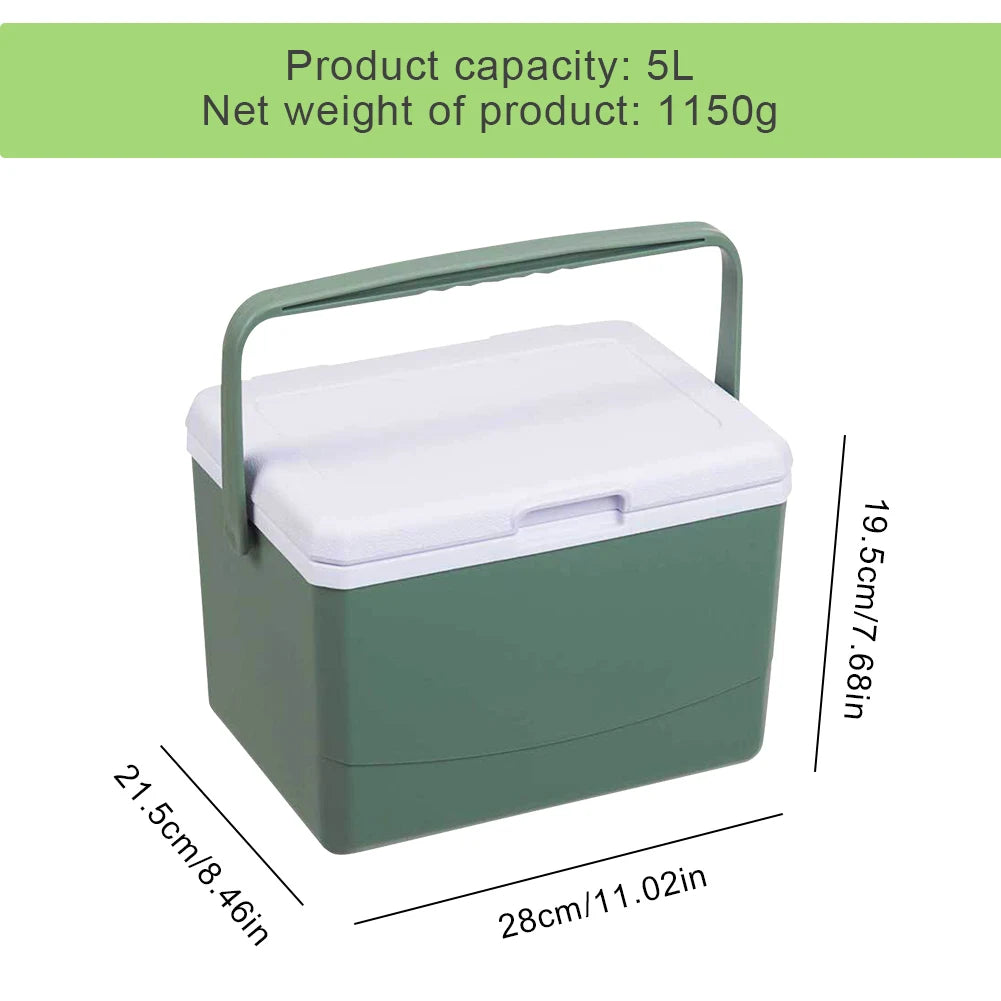 5L Ice Bottle Cooler Bucket Outdoor Incubator Large Capacity Food Storage Box Mini Fridge for Fishing Camping BBQ Equipment