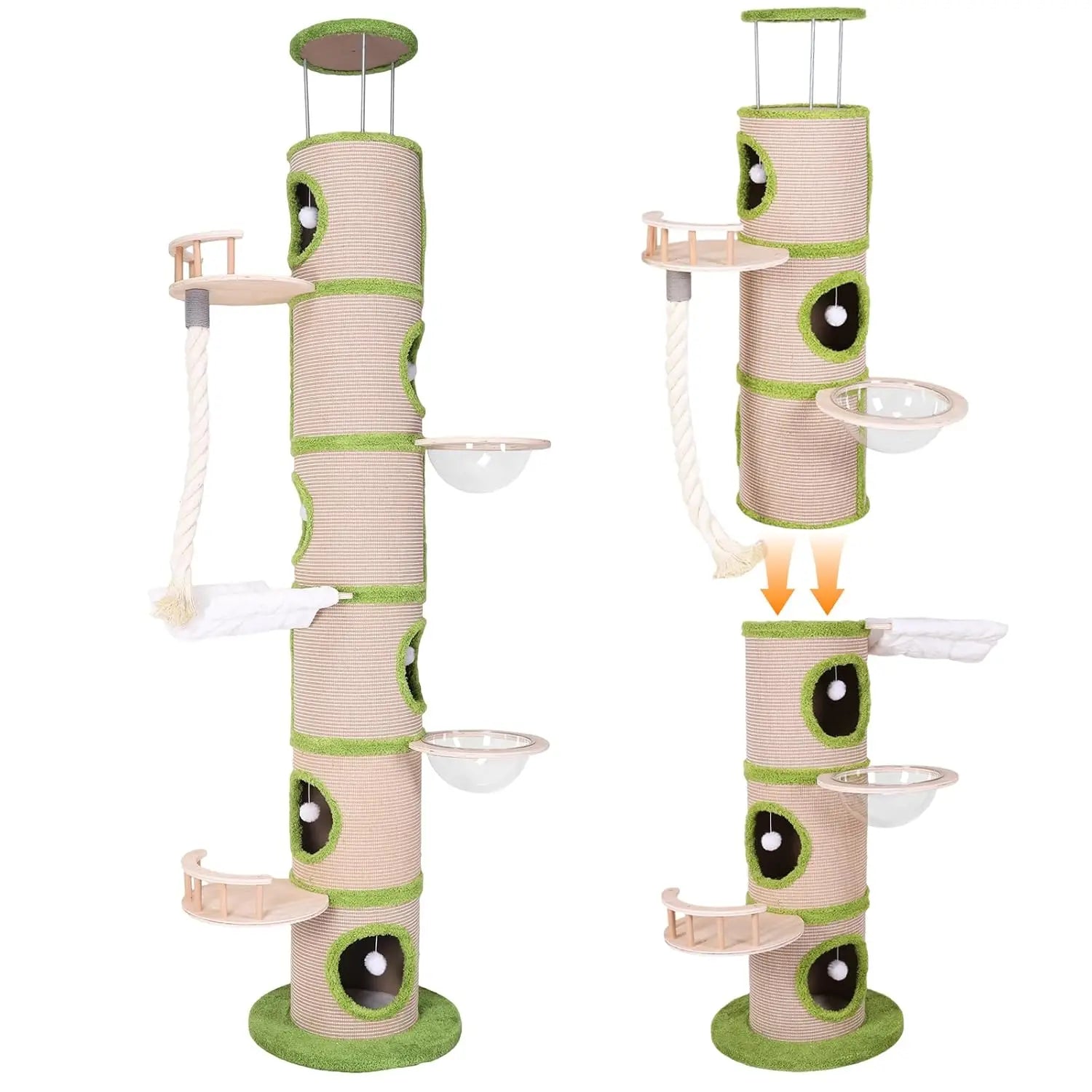 Forest Large Cat Tree with Sisal Scratching Pad Modern Cat Tower Super Large Cat Tree Tower for Indoor Cats Adults, Customized