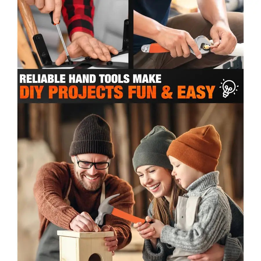 Tool Set Tool Kit Toolbox Storage Case with Drawer, General Household Hand Tool Kit Perfect for Home amp DIY Repairs