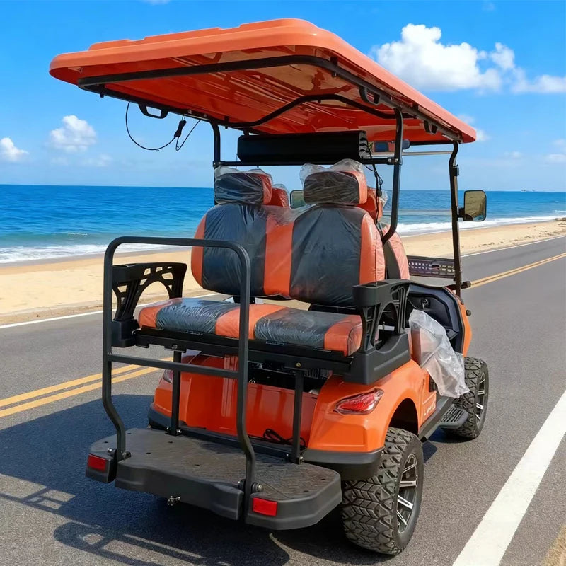 New High Performance  Solar Panel 48V/72V Lithium Battery 2 4 6 8 Seat 5000W/7000W Hunting Club Car Electric Golf Cart