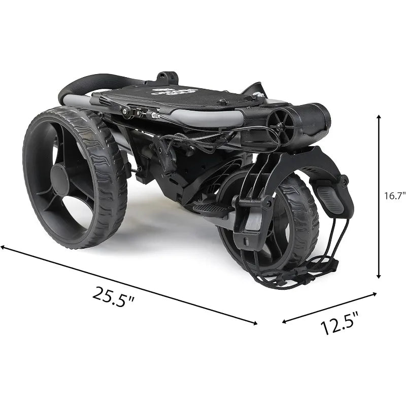 Trilite Golf Push Cart | Lightweight and Folding Golf Cart | Adjustable Golf Bag Stand