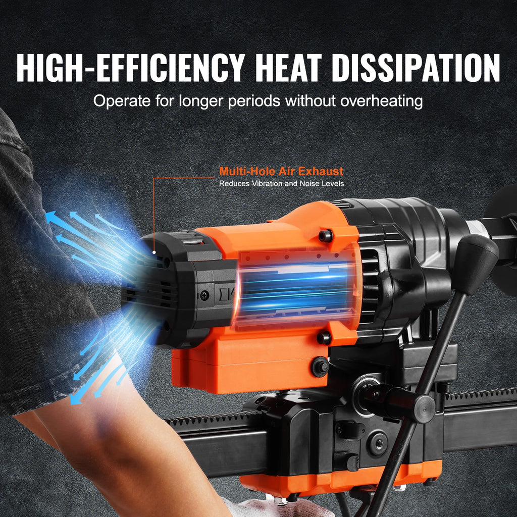 SucceBuy 3000W/3200W Core Drill Machine Drilling Diameter Diamond Stand Core Drill Rig Rugged Concrete Core Drill Wet Dry Use