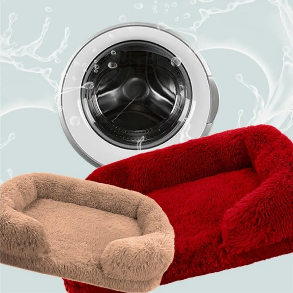 Autumn-Winter Warm Removable Pet Dog Sofa Bed Square Kennel for Cats - Comfortable, Easy to Clean Pet Pad