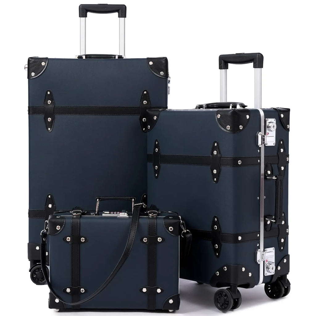 Urecity Travel Suitcases 3Pcs Large Capacity Vintage Luggage With TSA Lock Hot Rolling Suitcase On Wheels 12"20"26" Luggage