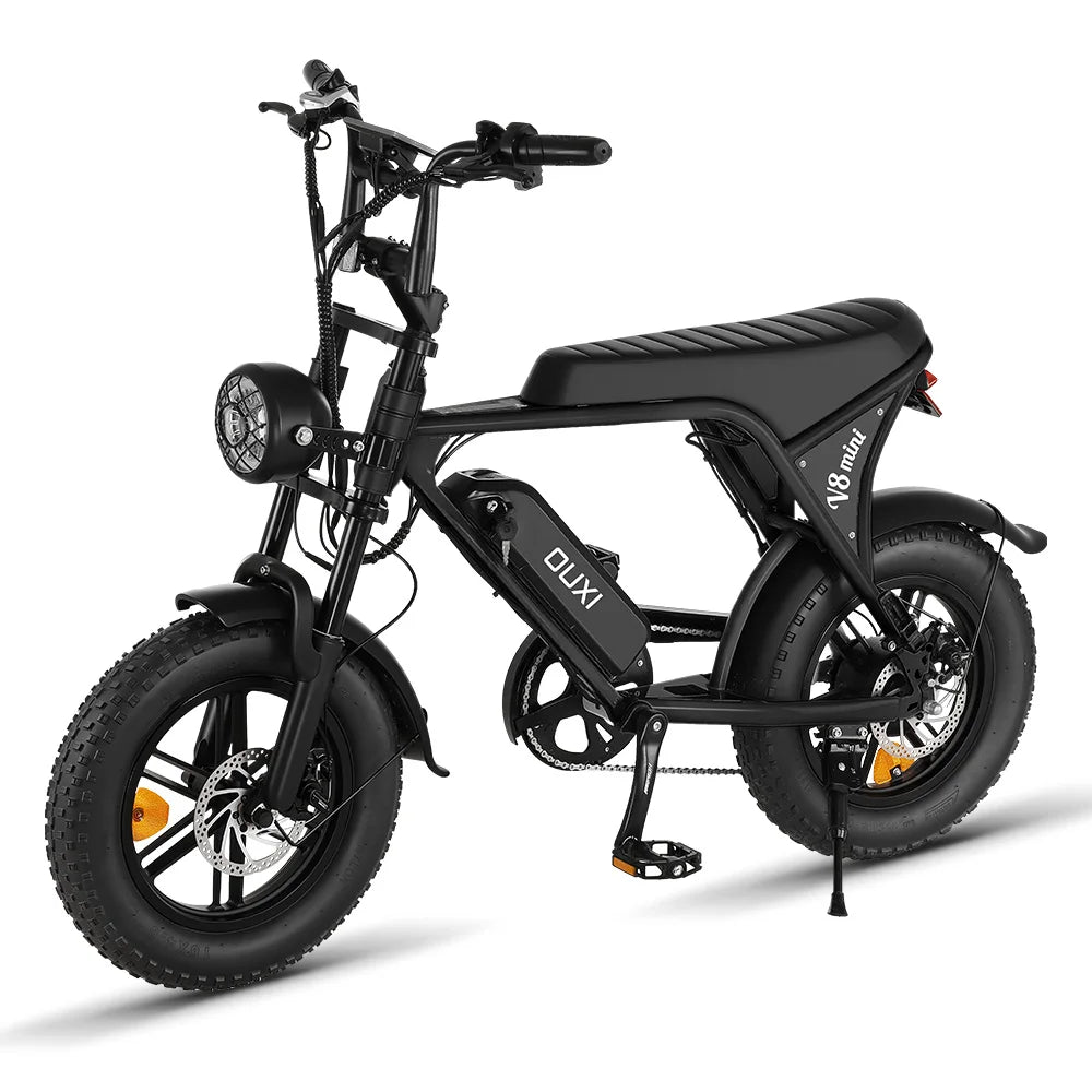 16-inch Small Fat Tire Electric Bicycle for Adults&Teens 500W 36V 10.4Ah Commuter/Mountain Ebike with 7-Speed Dual-disc Brakes