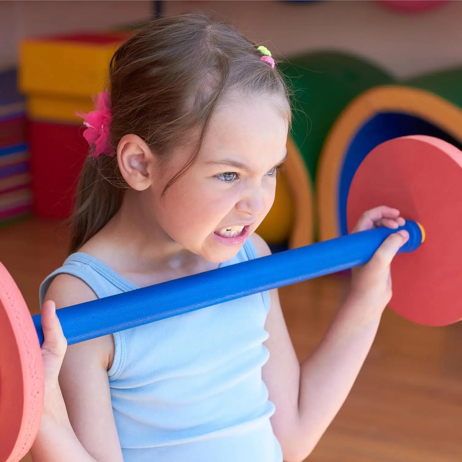 Children's Fitness Set: Adjustable Weight Bench, Barbell, and Foam Weights for Safe Play