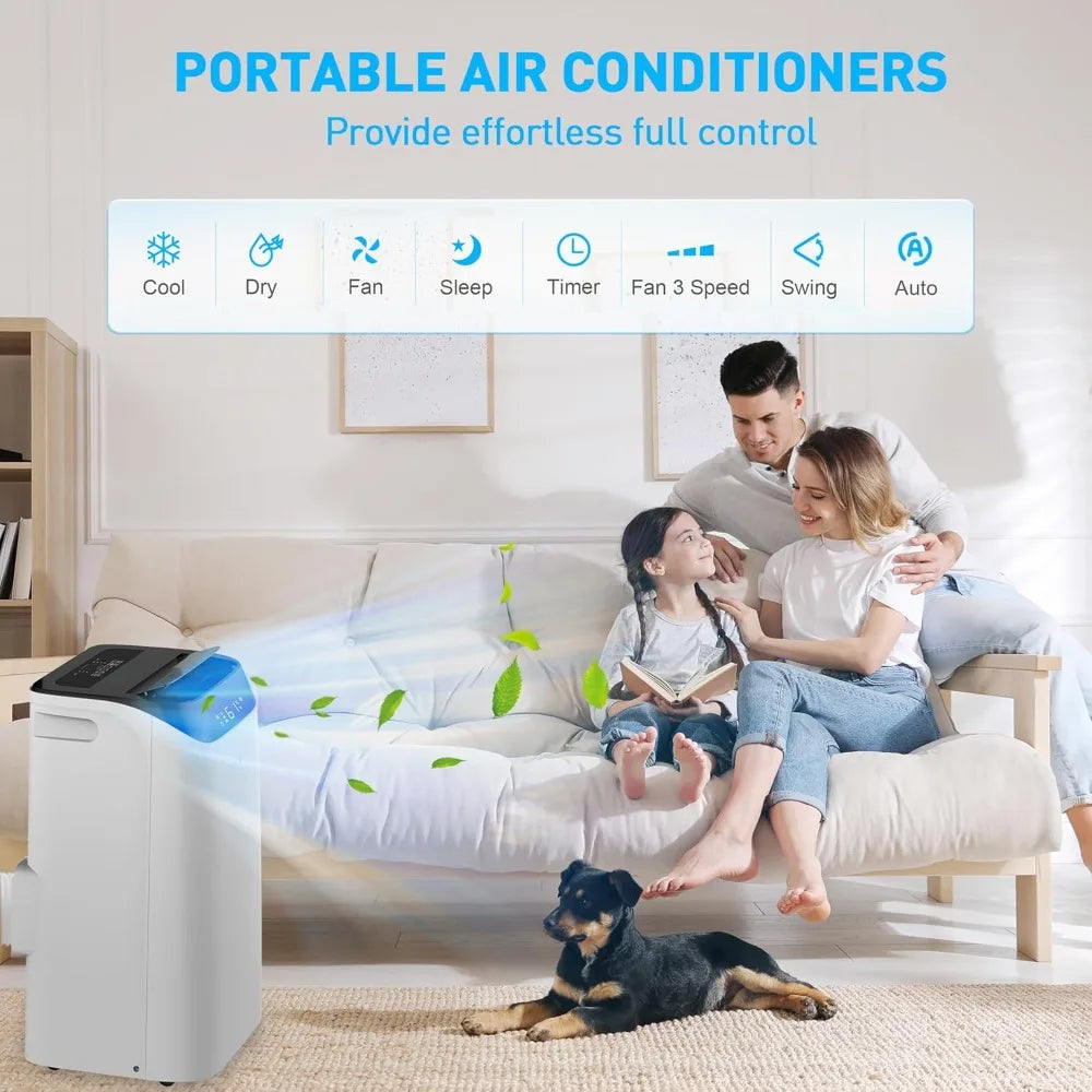 4000 BTU portable air conditioner can cool up to 700 square feet of 3-in-1 energy-saving and portable