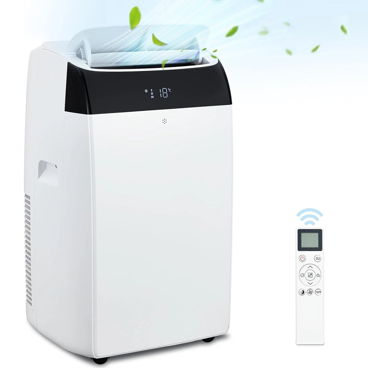 14000 BTU Portable Air Conditioners, 3-In-1 Free Standing Cooling AC Unit With Fan, Dehumidifier, Remote Control, Sleep Mode