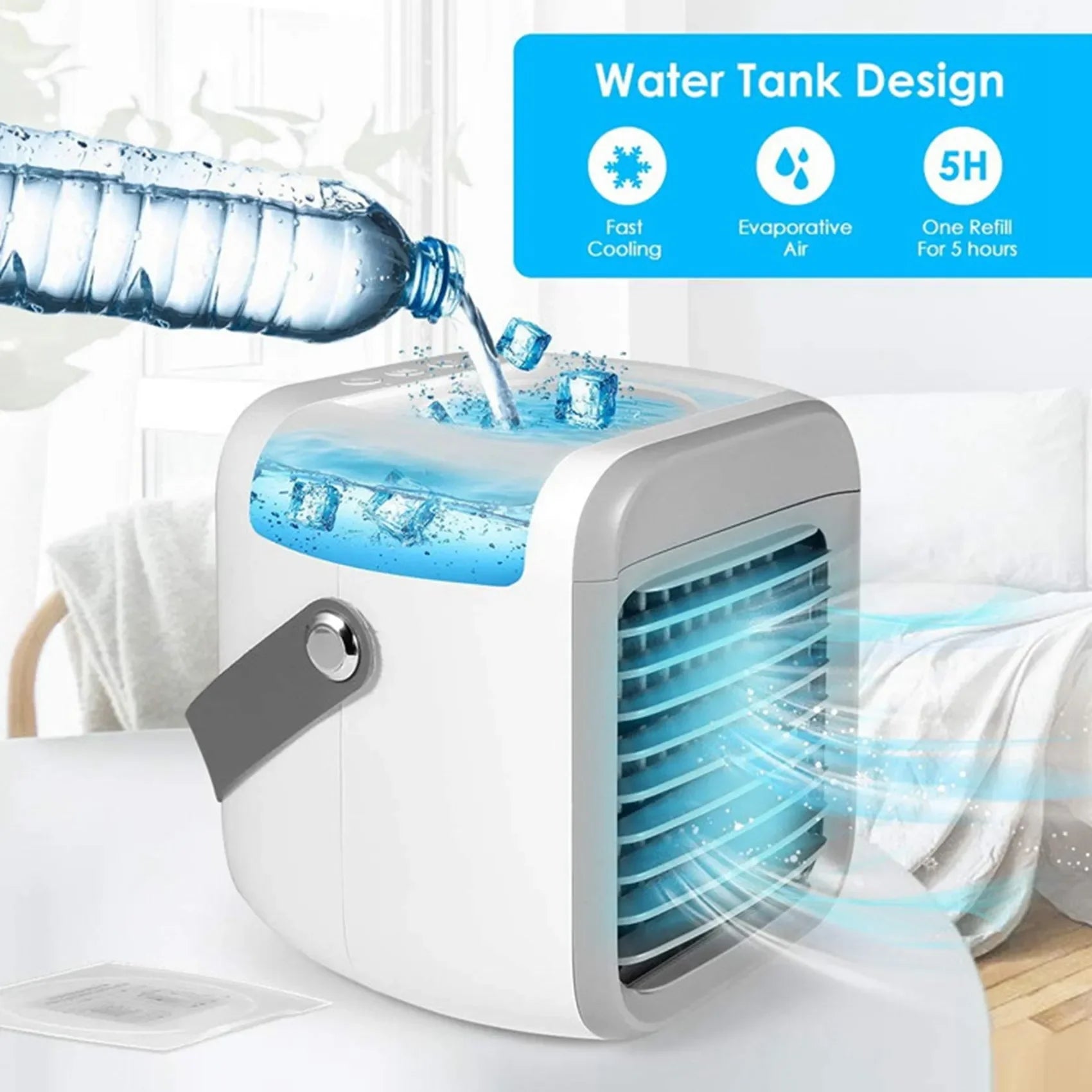 A13G-Mini Air Conditioner Fan Desktop Evaporative Air Cooler 3 Speed Portable Air Conditioner Fan Household Air Cooler