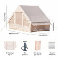 Inflatable Camping Tents with Hand Pump Air Glamping Tent Easy Setup 300D Oxford Waterproof and Windproof Blow up Tent 4 Seasons