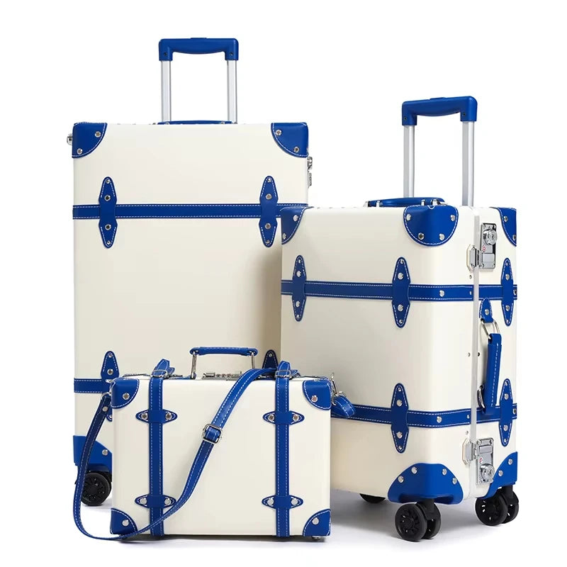 Urecity Travel Suitcases 3Pcs Large Capacity Vintage Luggage With TSA Lock Hot Rolling Suitcase On Wheels 12"20"26" Luggage