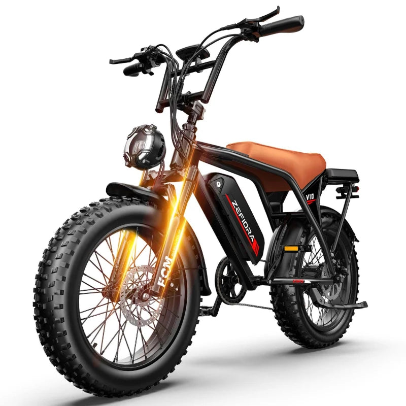 Electric bicycle,2000w 60Miles 48V ebike,Adjustable front brake seat,capable of climbing 45° slopes,fat tire electric bike 20"