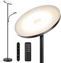 Modern LED Floor Lamp with Remote Control, Dimmable Brightness, 4 Color Temperatures for Living Room Bedroom Office